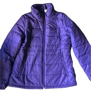 EUC Reebok Sz M Quilted Zipper pockets full zip puffer jacket